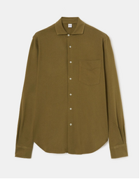 Garment Dyed Cotton Jersey Shirt Military (XL)