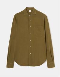 Garment Dyed Cotton Jersey Shirt Military (XL)