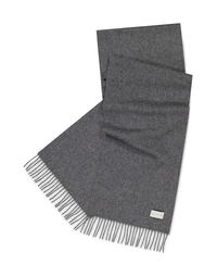 ROBINSON MAN | Woven Cashmere Scarf with Tassels | Grey