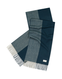 ROBINSON MAN | Woven Cashmere Scarf with Tassels | Bottle Green