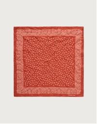 MASSIMO ALBA |  Pocket Square Dot Pattern | Burnt Red