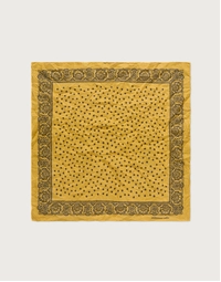 MASSIMO ALBA |  Pocket Square Dot Pattern | Mostarda