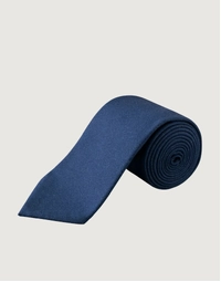 ETON | Solid Wool Flannel Tie | Dark Blue