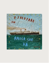 MASSIMO ALBA | Pocket Square Paolo Ventura | Blue Rain