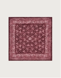 MASSIMO ALBA |  Pocket Square Flowers | Burgundy