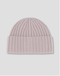 ROBINSON MAN | Ribbed Cashmere Beanie | Pink Sand