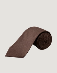 ETON | Solid Wool Flannel Tie | Brown