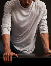 JAMES PERSE | Long Sleeve Cotton T-shirt | White