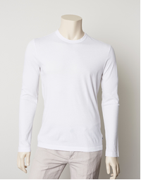 Long Sleeve Crew Neck White 1