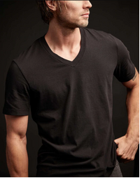 JAMES PERSE | V-Neck Cotton T-SHIRT | Black