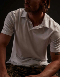 JAMES PERSE | Supima Cotton Jersey Polo | White