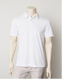 Sueded Jersey Polo White 1