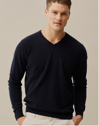 Biton Classic V Neck Navy Small