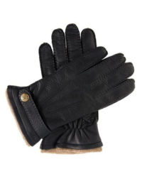 Gloucester Cashmere-Lined Leather Gloves Navy 9