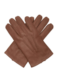 Cambridge Cashmere-Lined Leather Gloves Havana