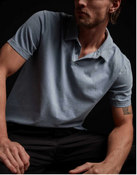 JAMES PERSE | Supima Cotton Jersey Polo | Bluestone 