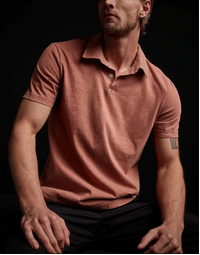 JAMES PERSE | Supima Cotton Jersey Polo | Foliage 