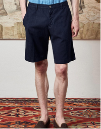 Vela Cotton Linen Shorts T2159 Blue (48)