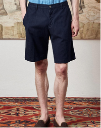 Vela Cotton Linen Shorts T2159 Blue (48)