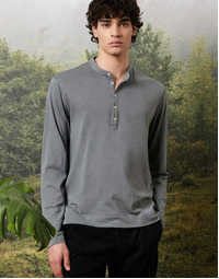 Hawai Henley T-Shirt J0084 Smoke (L)