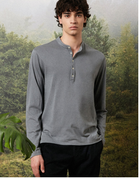 Hawai Henley T-Shirt J0084 Smoke (L)