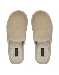 Alto Milano| Furia | Hair on Hide Slippers Sand