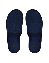 Alto Milano Seba Wool Slippers without Back Blue