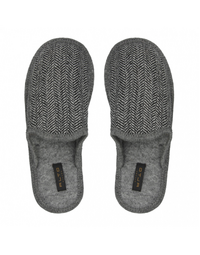 Alto Milano| Seba| Wool Slippers without Back Mid-Grey