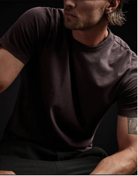 James Perse | Short Sleeve Cotton  T-Shirt | Dahlia Pigment