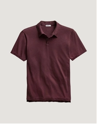 Sueded Jersey Polo Dark Plum Pigment (1)
