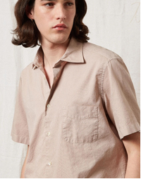 Malibu T4470 Half Sleeves Cotton Shirt R314 Powder (S)