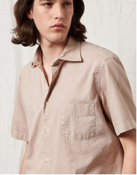 Malibu T4470 Half Sleeves Cotton Shirt R314 Powder (S)