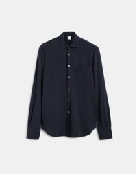 Garment Dyed Cotton Jersey Shirt Navy (M)
