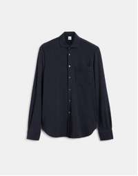 Aspesi | Garment Dyed Cotton Jersey Shirt | Navy