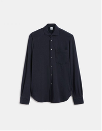 Garment Dyed Cotton Jersey Shirt Navy (M)