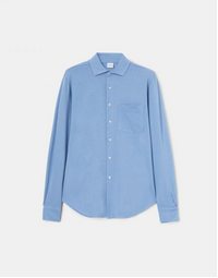Aspesi | Garment Dyed Cotton Jersey Shirt | Sky Blue