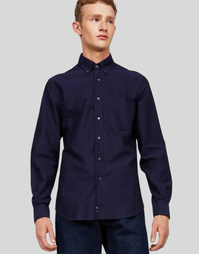 Oxford Cotton Shirt with Button-Down Collar (40)