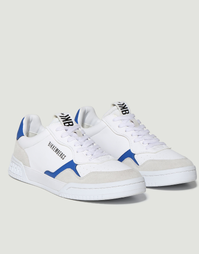 Men's Shaq Lace Up Sneakers in White with Blue Size 40