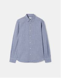 Lightweight Cotton Madras Check Shirt Blue (M)