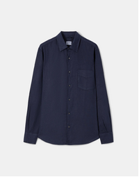 Sedici Lightweight Linen Shirt With Pocket Blue (39)
