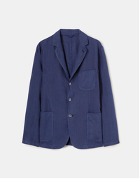 Lightweight Linen Samuraki Jacket Blue (L)