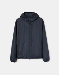 Nylon Jacket with Hood Navy (XXL)
