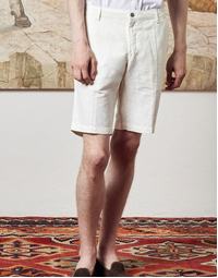 Vela Cotton Linen Shorts T2159 Bianco (48)