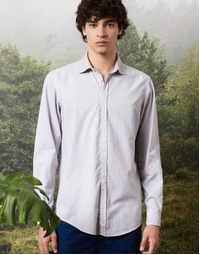 Canary Round Collar Cotton Shirt T4495 Calce (M)
