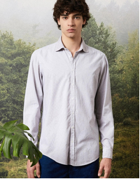 Canary Round Collar Cotton Shirt T4495 Calce (M)