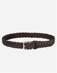 Gavazzeni Los Angeles Woven Suede Belt Chocolate (85)