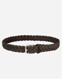 Gavazzeni Los Angeles Woven Suede Belt Chocolate (85)