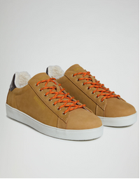 Men's Recoba Lace Up Sneakers in Dark Honey Size 40