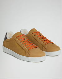 Men's Recoba Lace Up Sneakers in Dark Honey Size 40