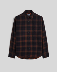 Madras Button-Down Shirt Black Check (M)